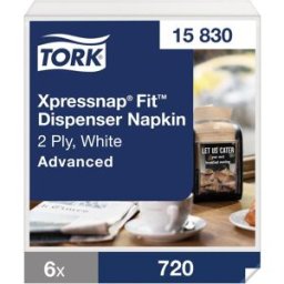 TORK Servett xpressnap Fit Vit 720/fp