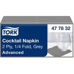 TORK Servett Cocktail grå 2-lag 200/fp
