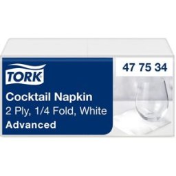 TORK Servett Cocktail 2-lags vit 200/fp