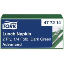 TORK Servett Lunch 2-lags mörkgrön 200/fp