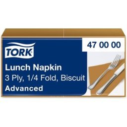 TORK Servett Lunch Mjuk 3-lags beige 150/fp