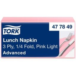 TORK Servett Lunch Mjuk 3-lags ljusrosa 150/fp