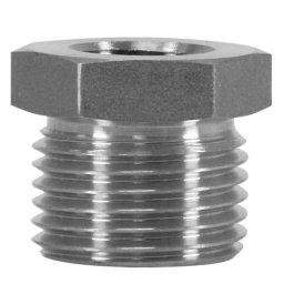 Bussning 1/4" Hona: 1/2 Hane, Rostfri