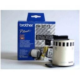 Etiketter BROTHER DK-22113 Transparent lÃ¶pande film, 62mm x 15,24m