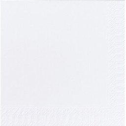 DUNI Servett 3-lagers, enfärgad, ¼-vikt, 40 cm, vit 125/fp
