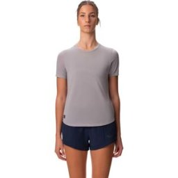 Saucony Women's Stopwatch Short Sleeve Light Grey Heather XS