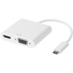 Deltaco Adapter HDMI/VGA/Ljud/USB-C
