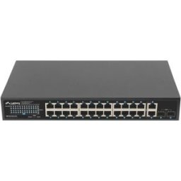 Lanberg Nätverksswitch 24-Portar, 1gb Poe+/2x Gb 2x Sfp Rack” Gigabit Ether