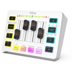 Fifine Ampligame Sc3 Gaming Usb Mixer - Mixerbord För Streaming & Podcast