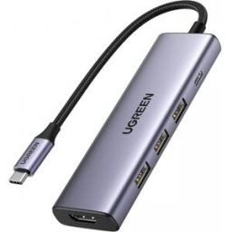 Ugreen Revodok Usb C Hub 5-In-1 Multiport Adapter - 4k Hdmi