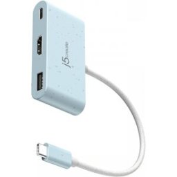 J5create Usb-C Till Hdmi 4k Och Usb Type-A Med 90w Strömförsörjning - Blå