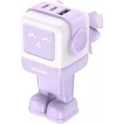 Ugreen Nexode Robot Laddare 3 Ports - 65w - Lila