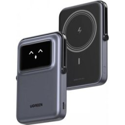 Ugreen Uno 10000mah Magnetisk Trådlös Powerbank - Grå
