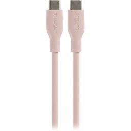 Deltaco Usb-C Laddningskabel 60w Silikon - Rosa - 1,5m