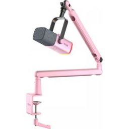 Fifine Tam8 Dynamisk Mikrofon Med Mikrofonarm - Rosa