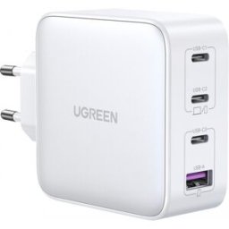 Ugreen Nexode 100w Usb-C Pd Gan - 4-Port Väggladdare - Vit