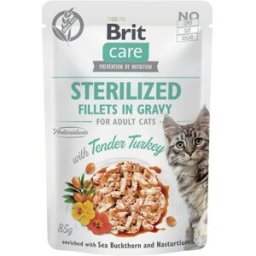 Brit Care Cat Sterilized Kalkon I Sås 85 G