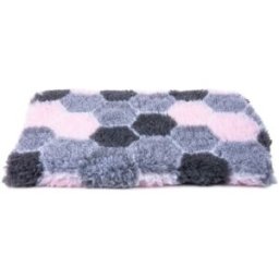 Little&bigger; Cosypet Honeycomb Grå/rosa 150 x 100 cm