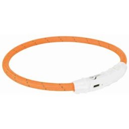 Trixie Flash Light Led-Halsband Orange L-XL