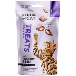 Primacat Crunchy Grain Free Poultry & Beef For Skin & Coat 40 G