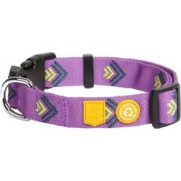 Woolly Wolf Northern Lights Hundhalsband Lila L