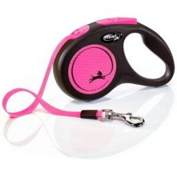 Flexi New Neon Small 5 M Band/15 Kg Rosa