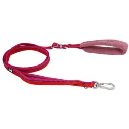 Hurtta Eco Justerbart Hundkoppel 120-180 Cm Röd/rosa