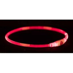 Trixie Flash Light Lysande Hundhalsband Röd 40 cm