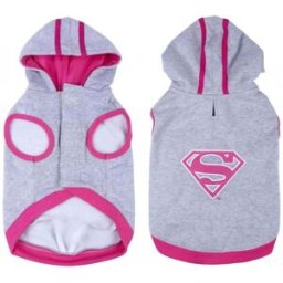 For Fan Pets Supergirl Hundtröja Grå & Rosa S