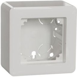 Schneider Electric Sockeldosa, 1-fack, med integrerad ram