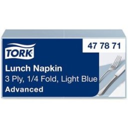 Servett TORK Lunch 3-lags ljusblÃ¥ 150/fp