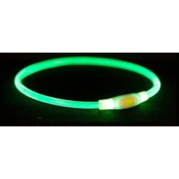 Trixie Flash Light Lysande Hundhalsband Grön 40 cm
