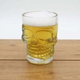 Dödskalle Ölglas