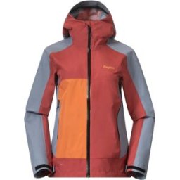 Bergans Women's Vaagaa Light 3l Shell Jacket Rusty Dust/Husky Blue/Faded Orange XS