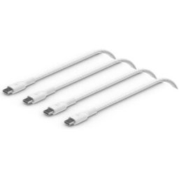 USB-C to USB-C Braided PVC 1m Twin Pack, White