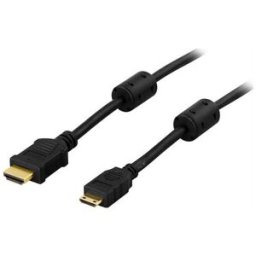 Deltaco HDMI-kabel, A-C(mini)-kontakt, 2m, svart
