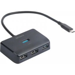 Deltaco Usb-C Dockningsstation Med 4 Portar - Svart