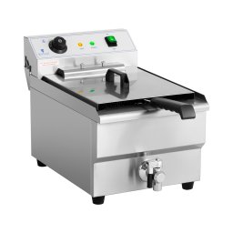 Elektrisk fritös - 16 l - 6000 W - 400 V - Avtappningskran - Kallzon