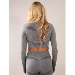 Divina Crop Top "Four" Grey-Large