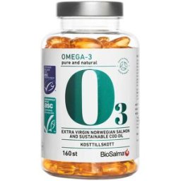 Biosalma Omega-3 Cod & Salmon Oil 800 Mg 160 Caps