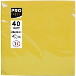 PRONAPPE Servett 38x38cm 2-lags gul 40/fp