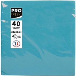 PRONAPPE Servett 38x38cm 2-lags turkos 40/fp