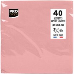 PRONAPPE Servett 38x38cm 2-lags rosa 40/fp