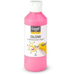 CREALL Självlysande färg 250ml Röd/Rosa