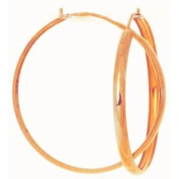 Silver Bar hoops guldpläterad silver 50 mm 2429
