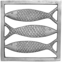 Strömshaga Grytunderlägg Fisk Antik Silver
