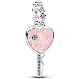 Pandora Moments silver rosa hjärtnyckel berlock 794427C01