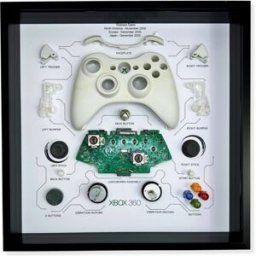 Grc Retro Art Microsoft Xbox 360 Trådlös Kontroll Tavla - Vit
