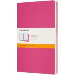 Cahier Journal Linjerad Large Rosa 3-Pack