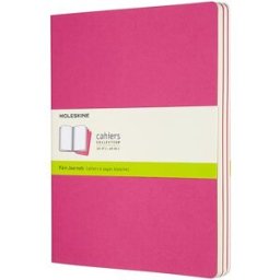 Cahier Journal Olinjerad XL Rosa 3-Pack
